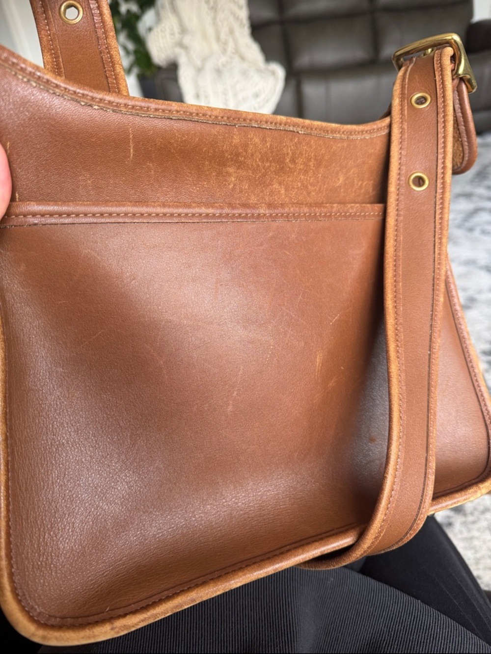 VINTAGE COACH BAG LEGACY ZIP #9966 BRITISH TAN LEATHER SHOULDER BAG CROSSBODY - Picture 11 of 11